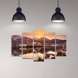 Wallity Pintura Decorativa MDF 5DMDF-57 Multicolor (5 Piezas)